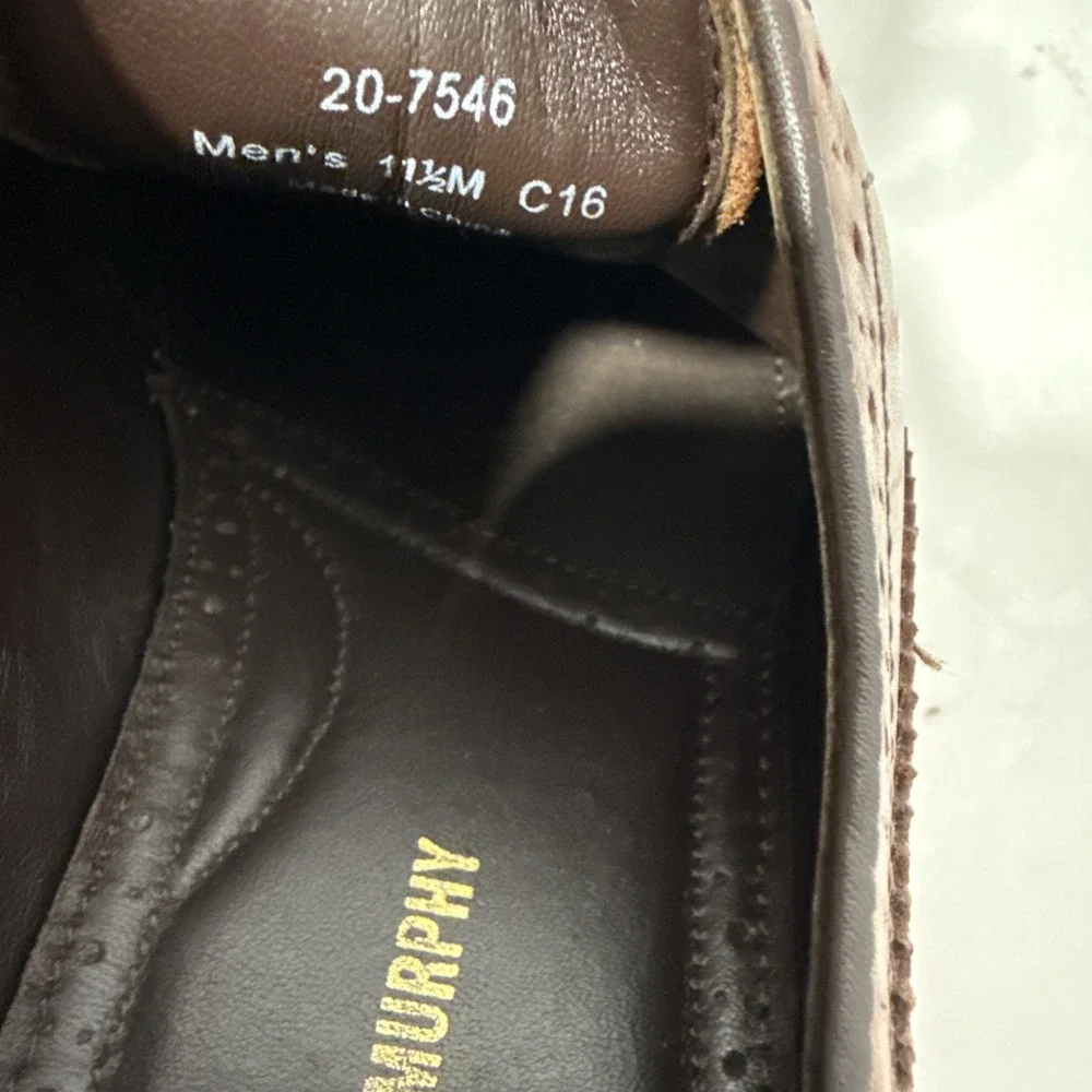Johnson & Murphy   Wingtip Leather Oxford Brown Size 11 1/2 Excellent